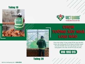 Tường 10 & Tường 20 nên chọn loại tường xây nhà nào?